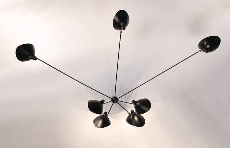Wall Lamp with Seven Fixed Arms