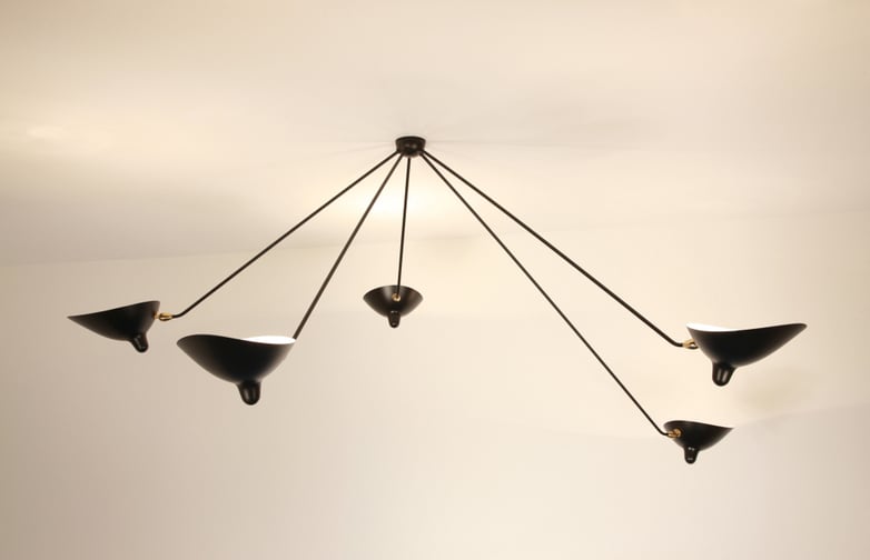 Ceiling Lamp with Five Fixed Arms