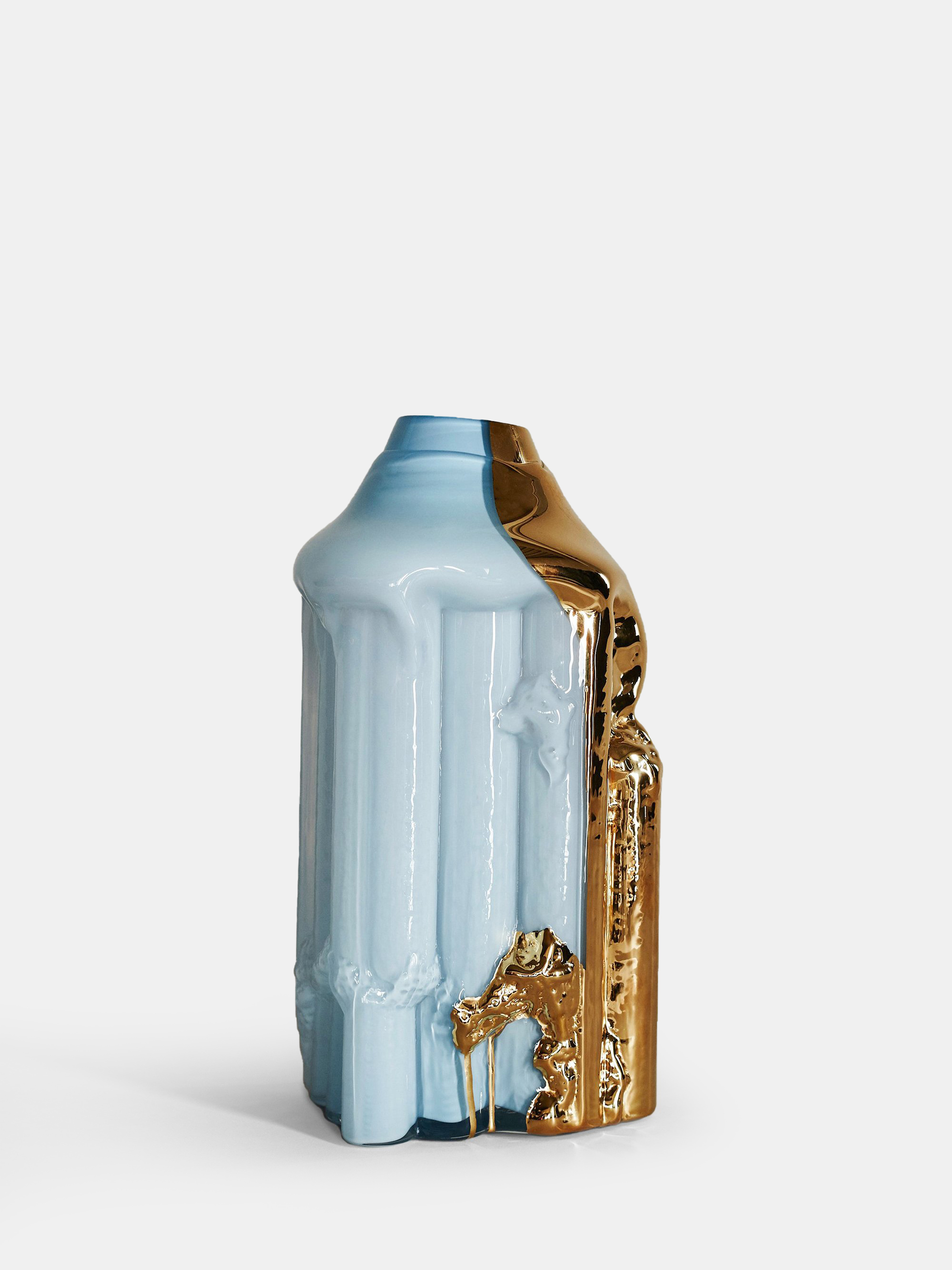 KOSTA BODA — Hanna Hansdotter - Golden Rain - Pale Blue — Vases