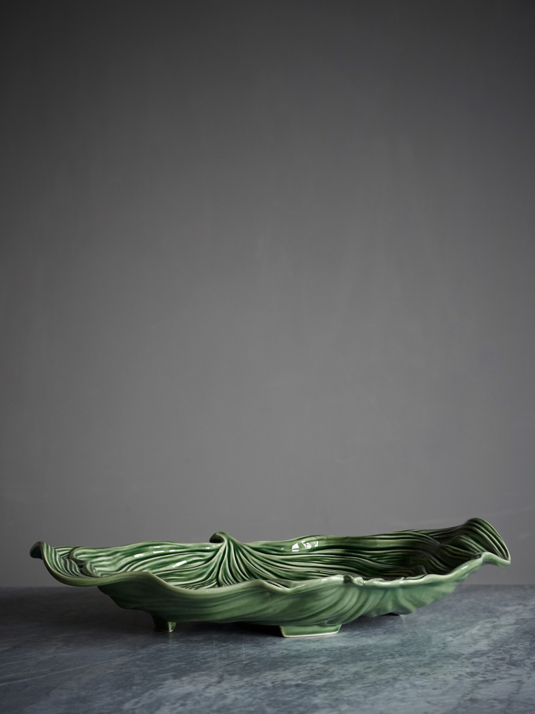 Platter Leaf Green Folhas – Large