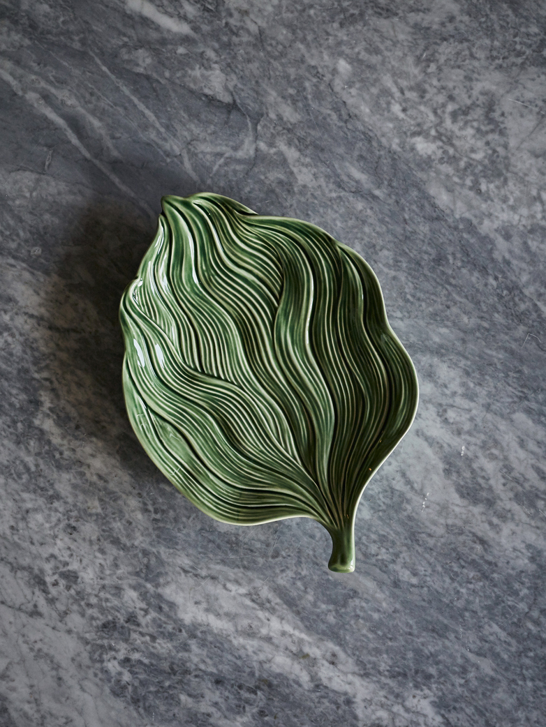 Platter Leaf Green Folhas – Small