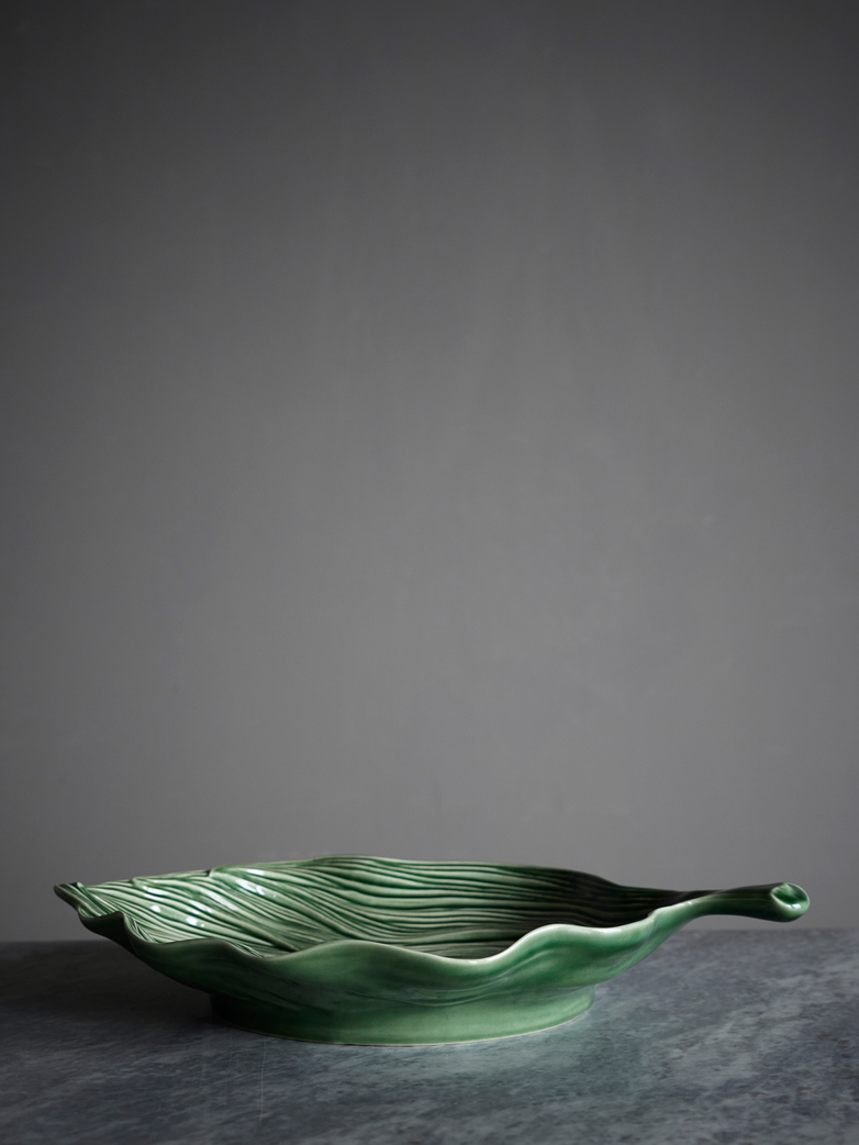 Platter Leaf Green Folhas – Medium