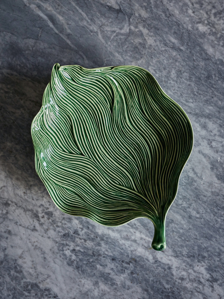 Platter Leaf Green Folhas – Medium