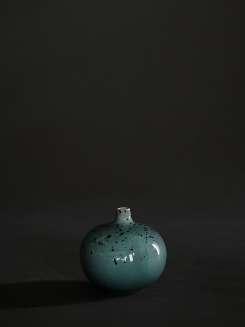 Bari Green Freckles Vase – Small