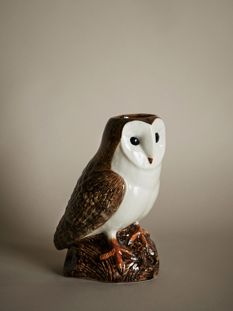 Barn Owl Flower Vase
