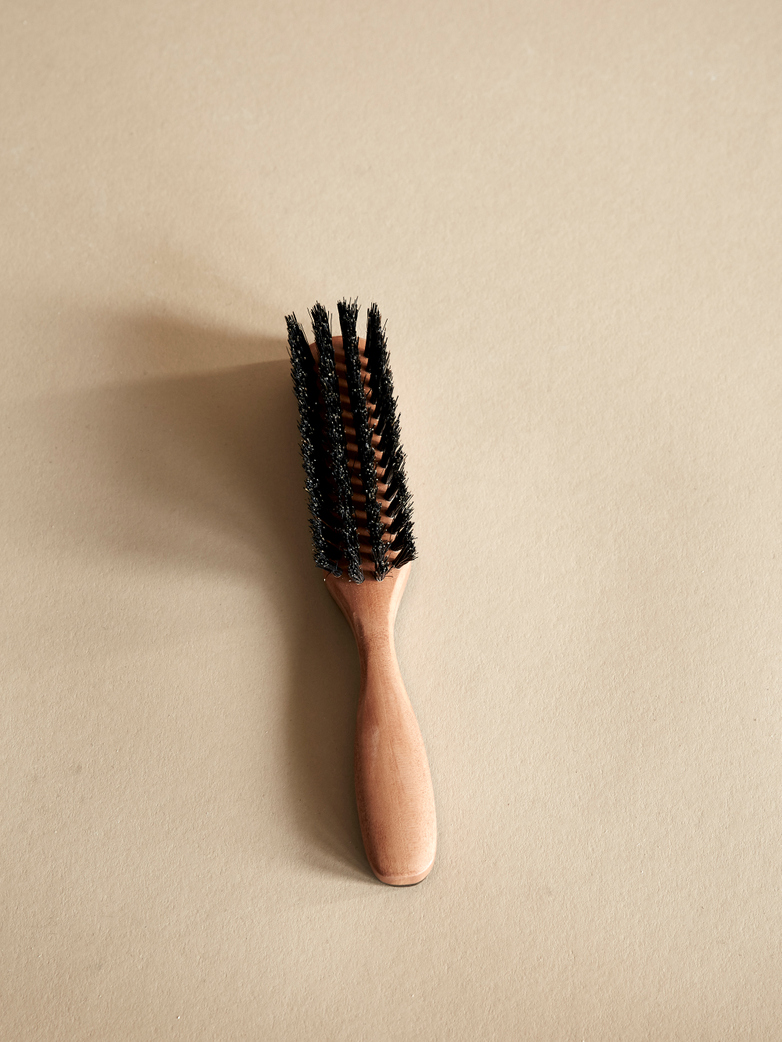 Pocket Hairbrush with Horn Decor