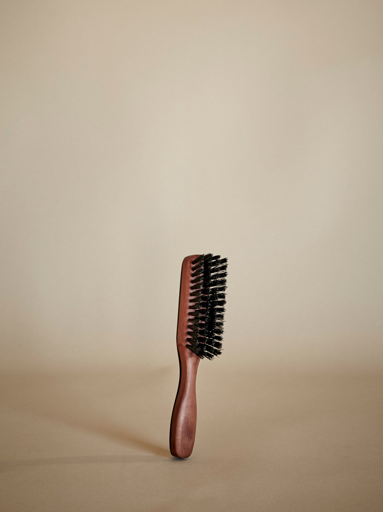 Pocket Hairbrush with Horn Decor