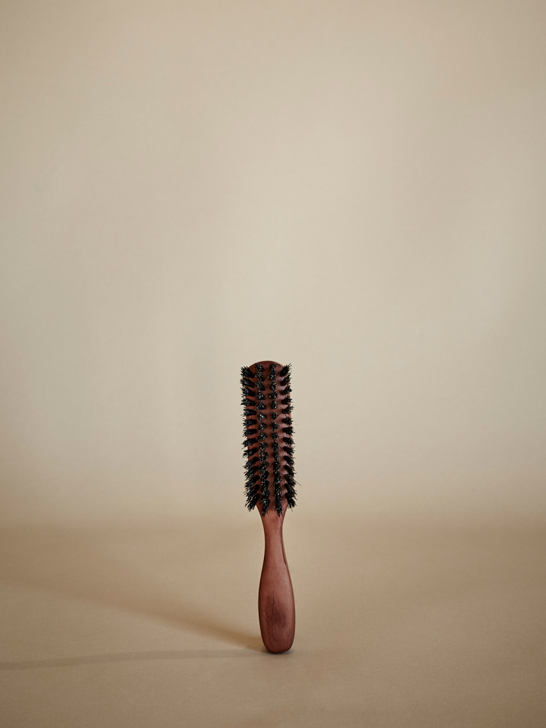 Pocket Hairbrush with Horn Decor