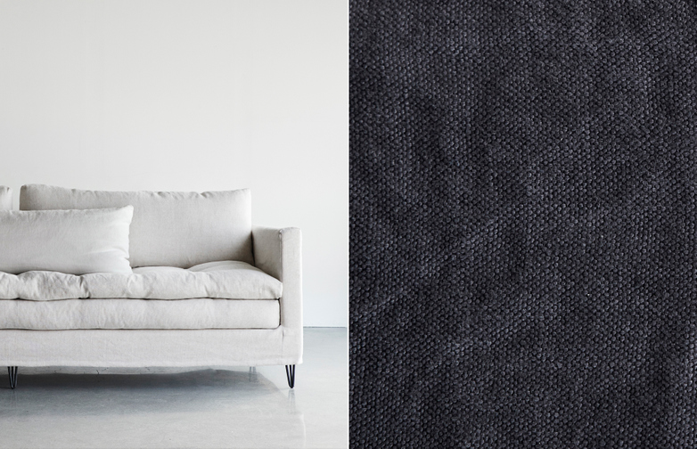 250 cm - Lin Souvage - Encre Indigo