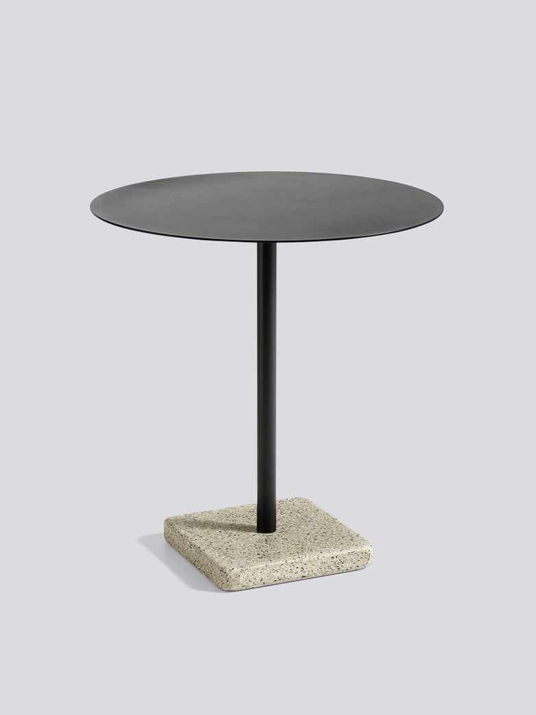 Terrazzo Round Table - Yellow Terrazzo - Anthracite powder coated