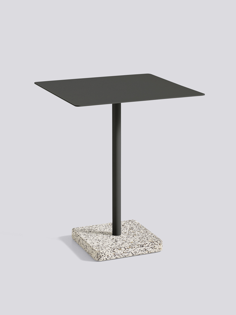 Terrazzo Square Table - Grey Terrazzo - Anthracite powder coated