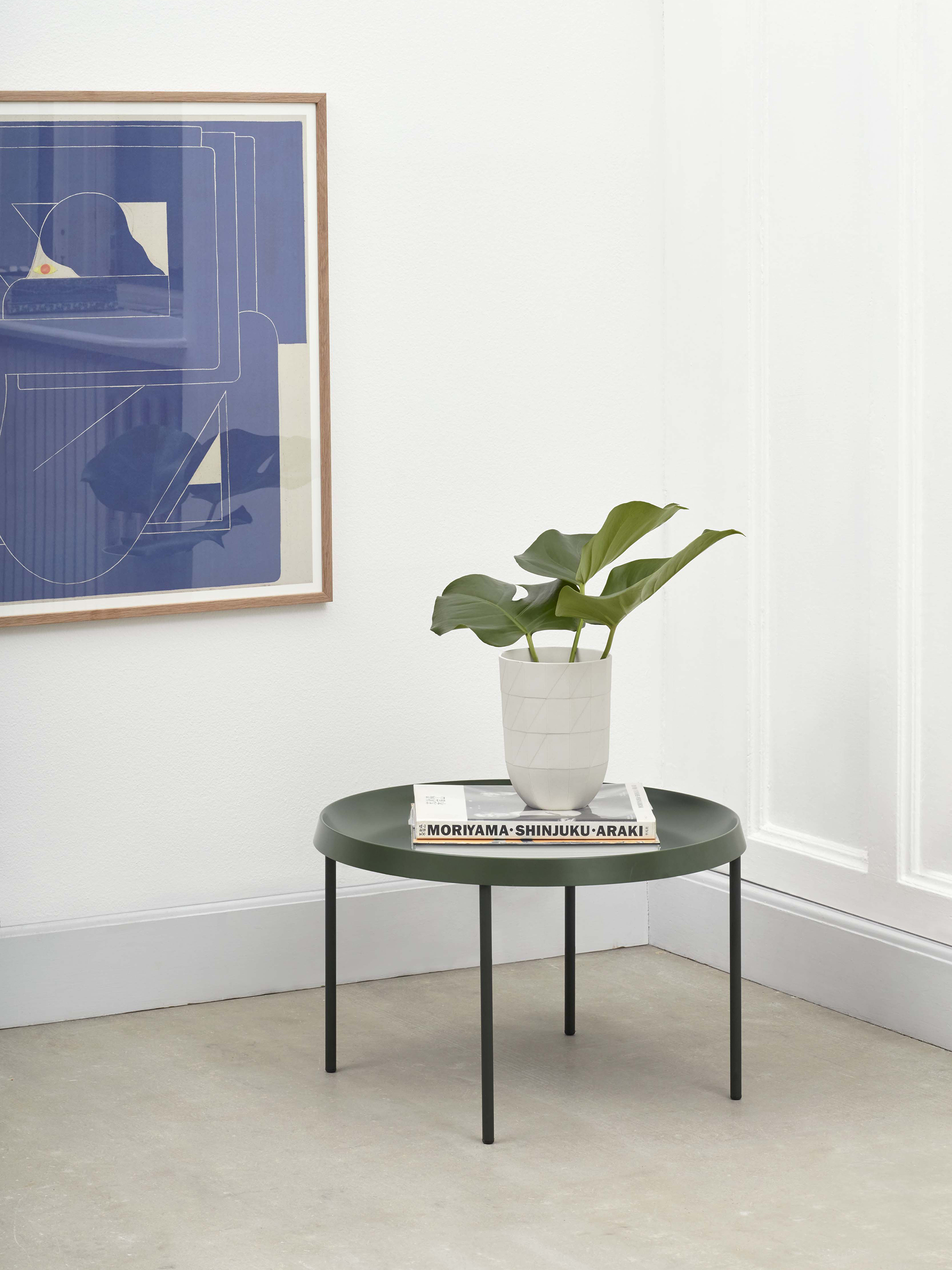 Tulou Coffee Table - Dark moss Powder coated Steel - Matt Green
