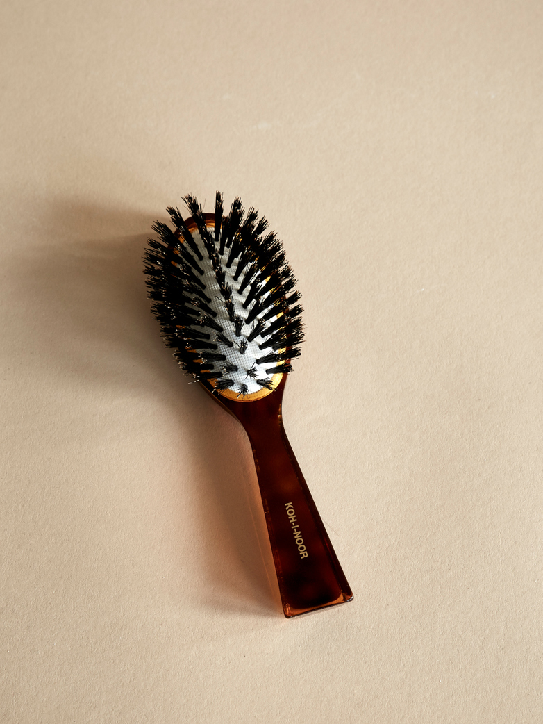 Oval Hair Brush with Natural Bristles