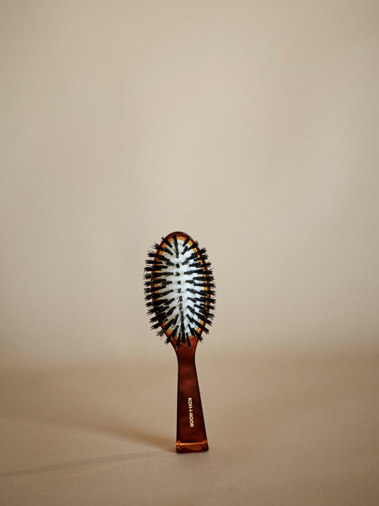 Oval Hair Brush with Natural Bristles