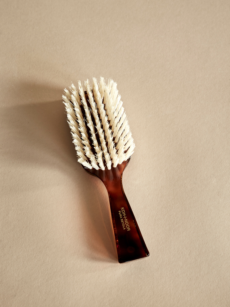 Rectangular Hair Brush with Natural Bristles