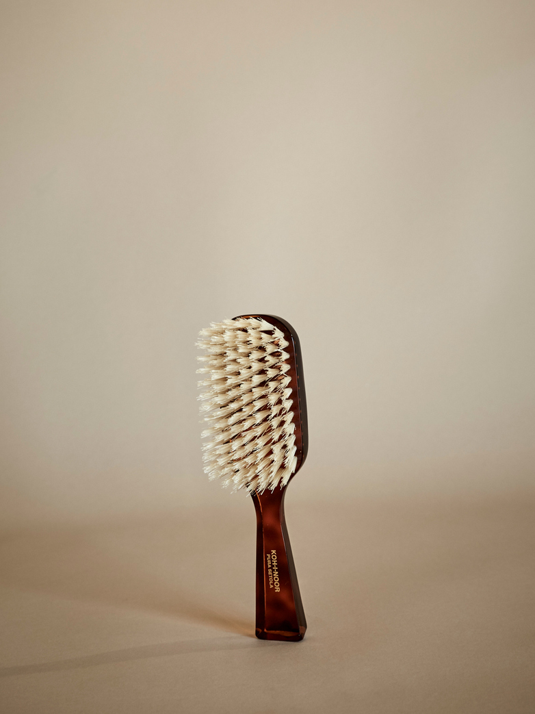 Rectangular Hair Brush with Natural Bristles