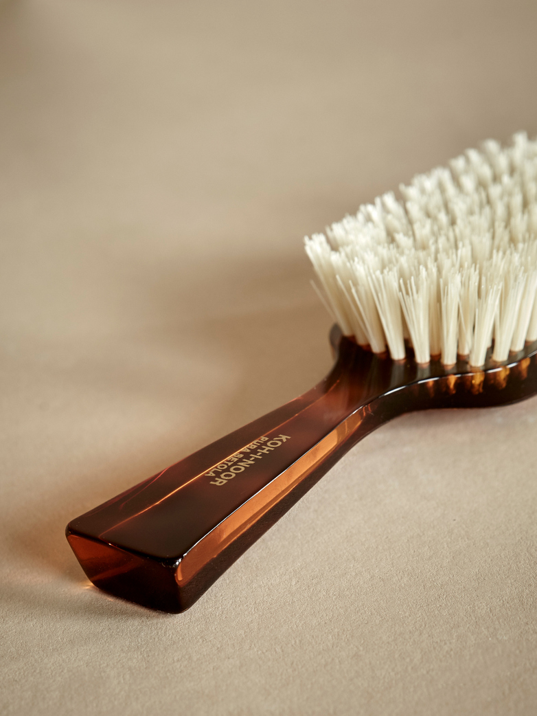 Rectangular Hair Brush with Natural Bristles