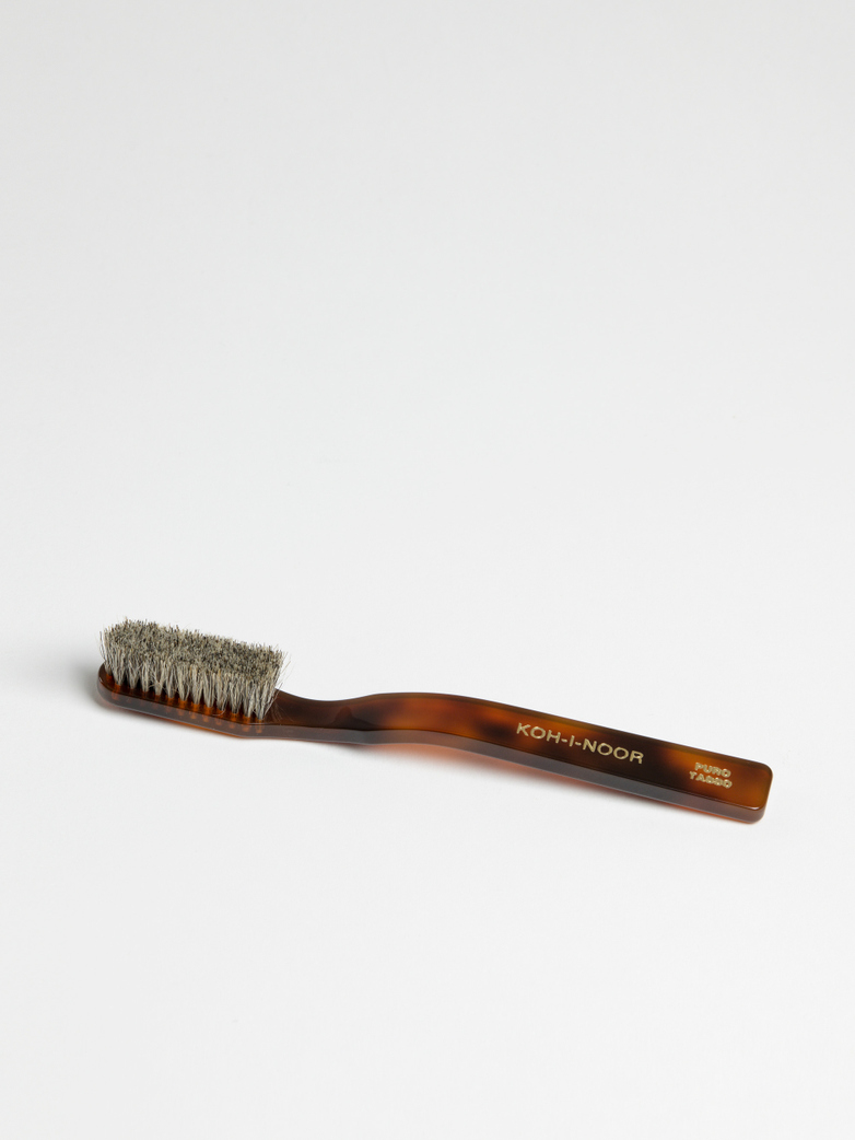 Toothbrush with Natural Bristles – Dark Grey