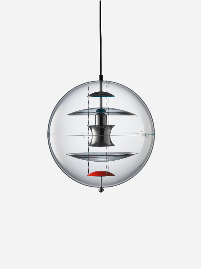 VP-Globe Pendant with Colored Glass