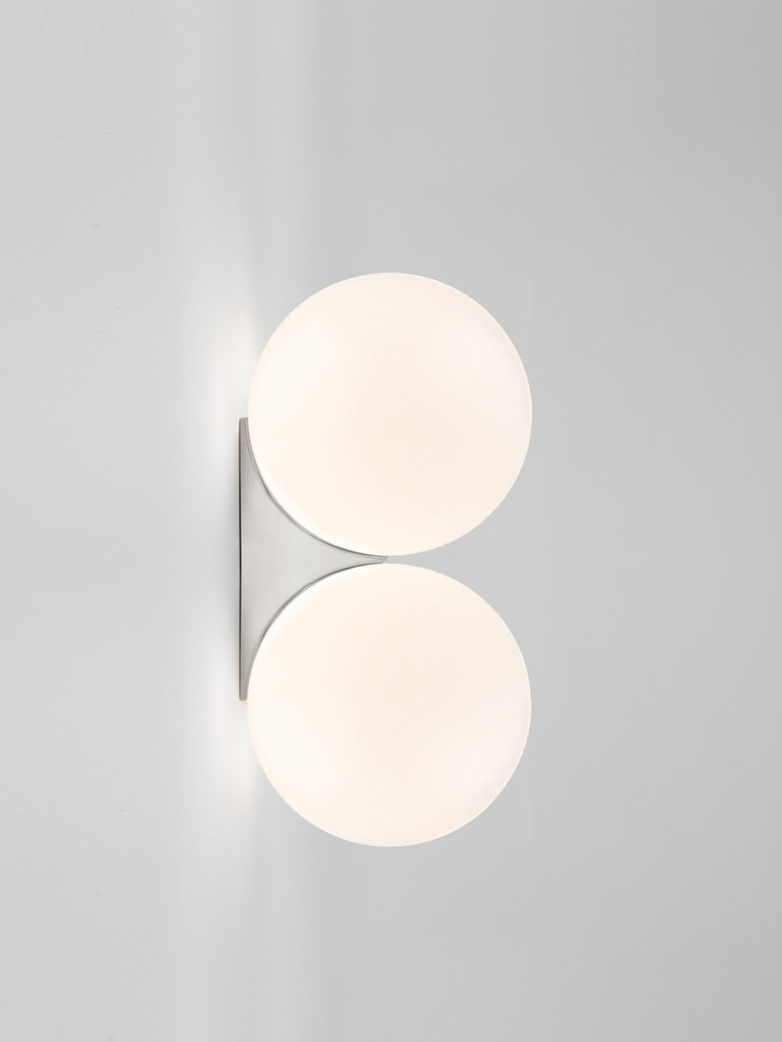 Double Sconce 150 Wall Mounted - Polished Nickel-plated Brass