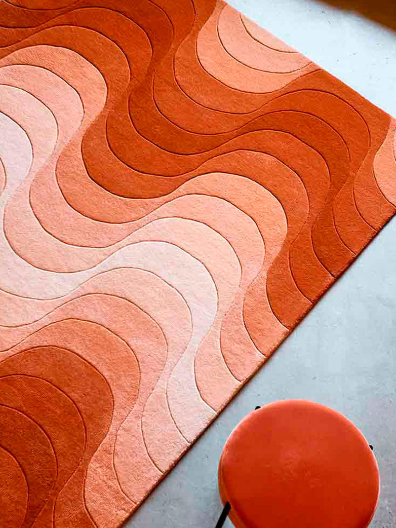 Wave Rug - Orange