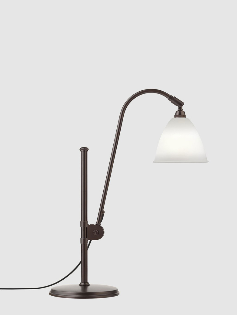 Bestlite – BL1 Table Lamp – Black Brass Base – Bone China White