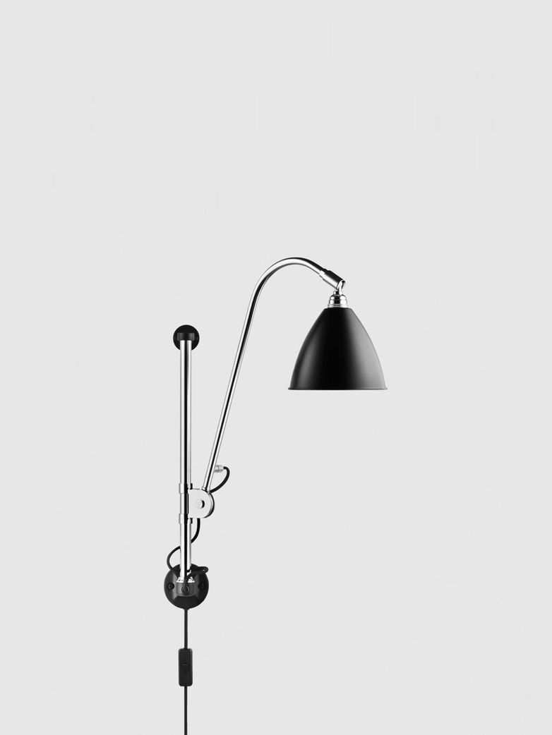 BL5 Wall Lamp – Chrome Base – Black