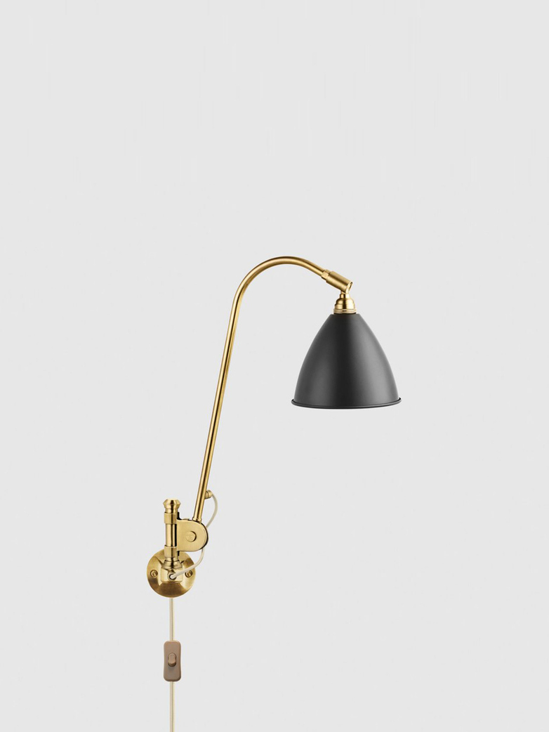 Bestlite BL6 Wall Lamp – Brass Base – Black