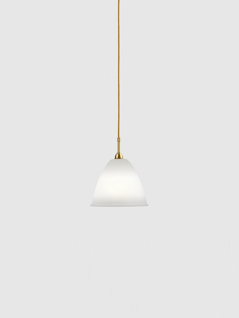 Bestlite BL9 Pendant – Brass Base - Bone China White – Medium