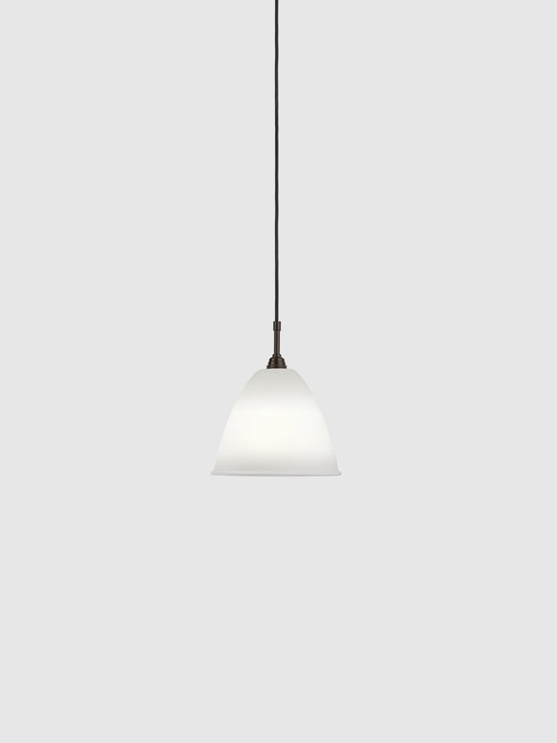 Bestlite BL9 Pendant – Black Brass Base – Bone China White – Medium