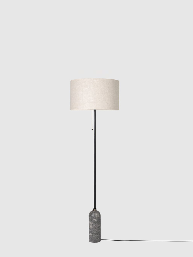 Gravity Floor Lamp - Grey Marble Base - Canvas