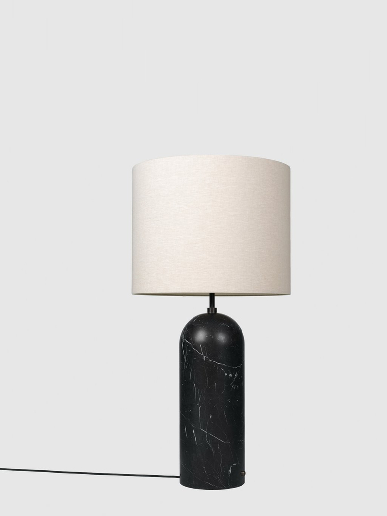Gravity Floor Lamp XL – Black Marble Base – Canvas – Low