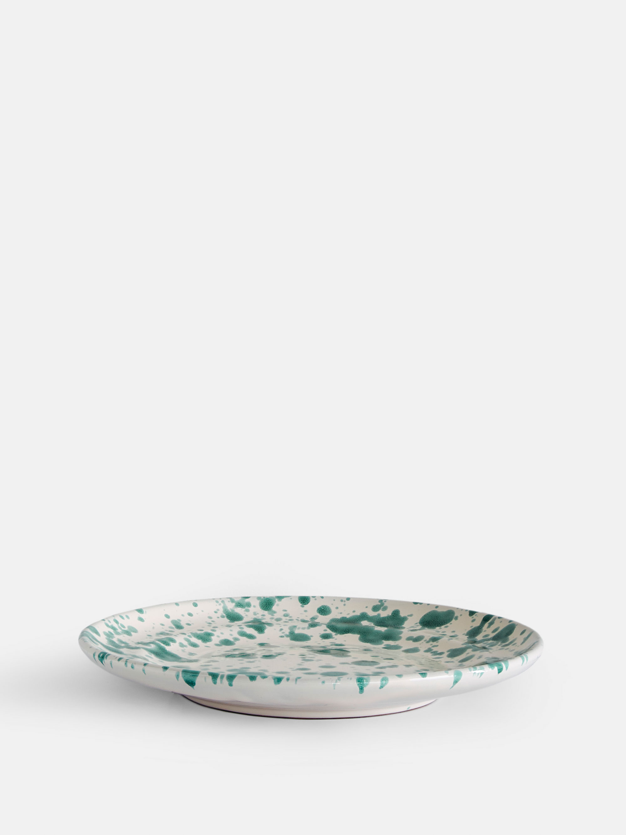 23530 56229152b1 Spruzzi Vivente Dinner Plate 24 Cm Green On Creme Portrait