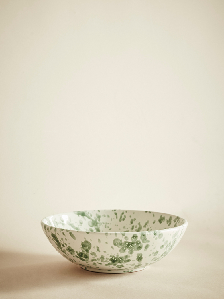 Spruzzi Vivente – Small Sallad Bowl – Creme/Green