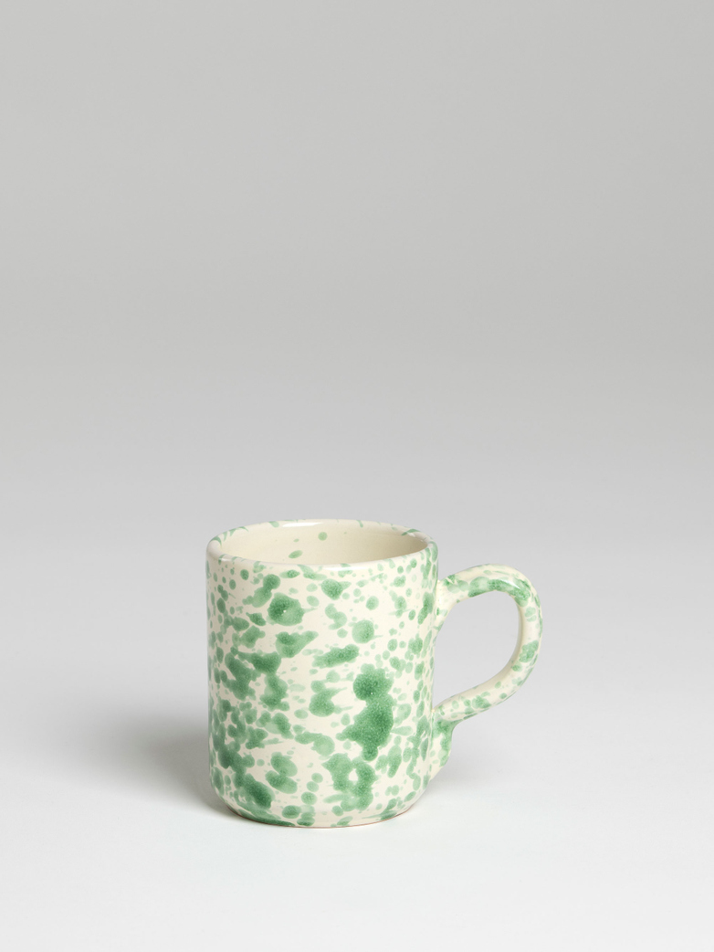 Spruzzi Vivente - Mug with Handle - Green on Creme