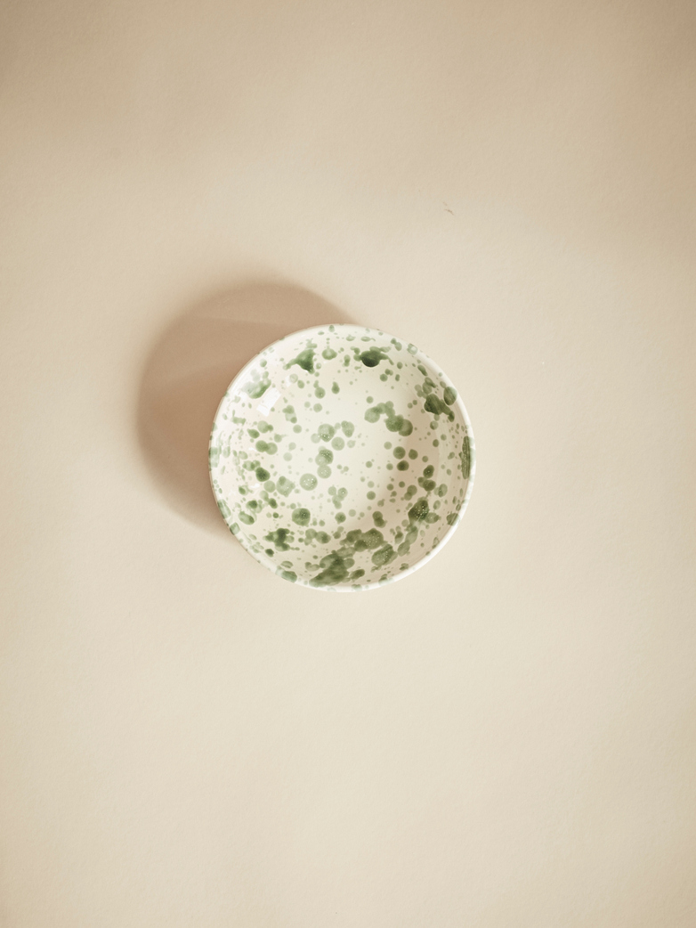 Spruzzi Vivente – Bowl – Creme/Green – Small