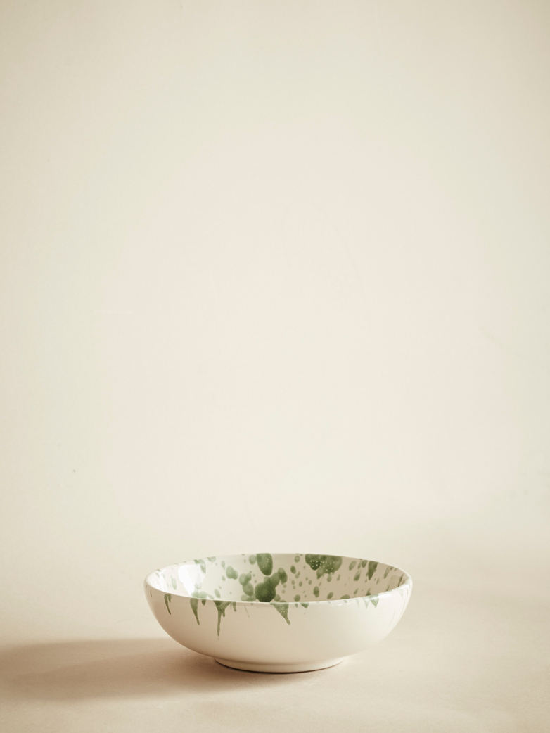 Spruzzi Vivente – Bowl – Creme/Green – Small