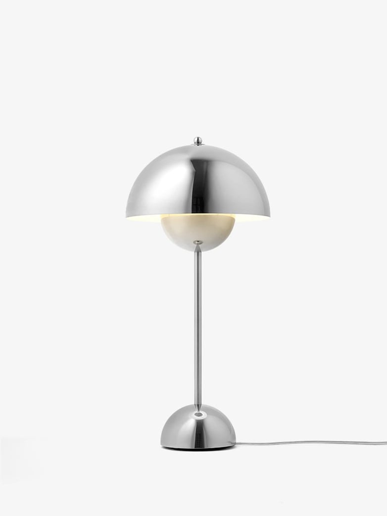 Flowerpot VP3 Table Lamp – Polished Stainless Steel