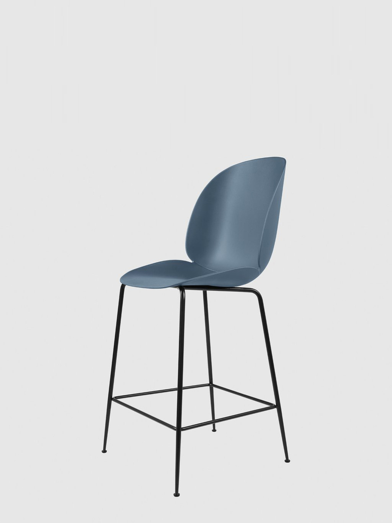 Beetle Bar Chair – Conic Black Base – Blue – 63