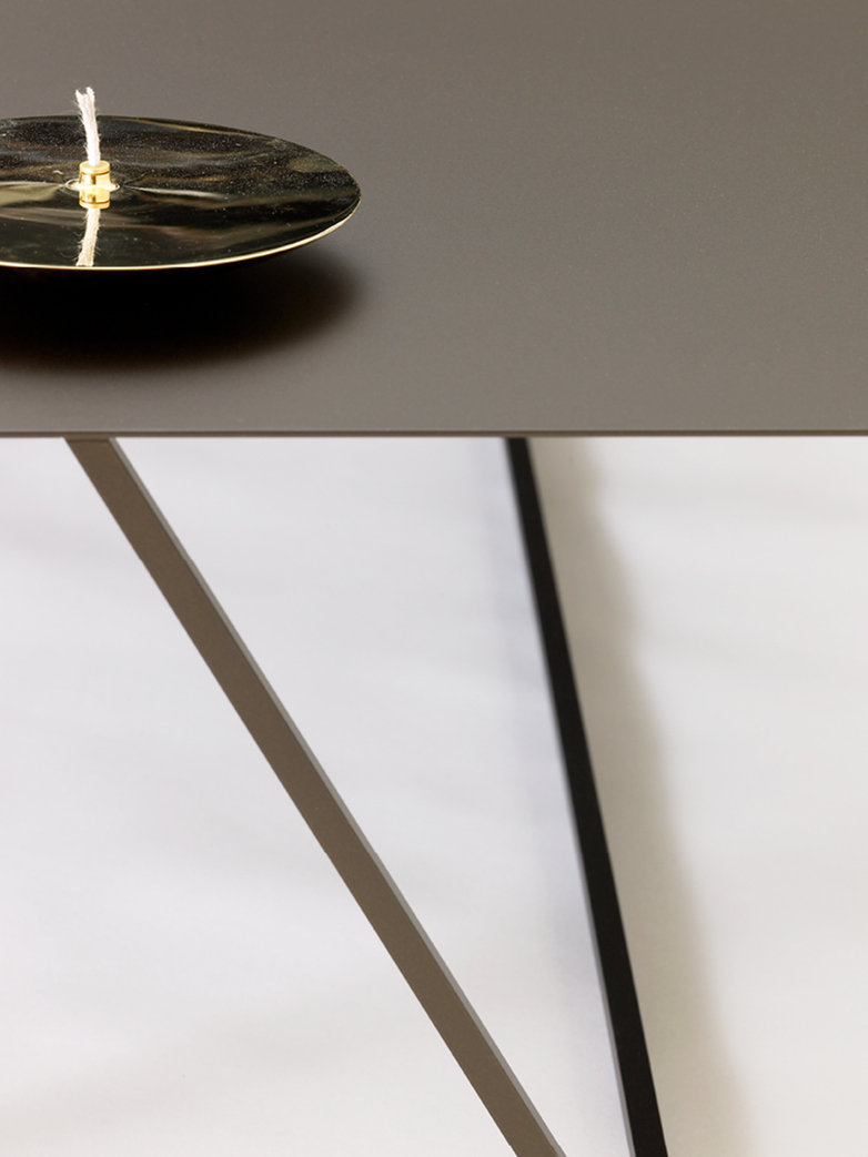 Oblique Steel Sofa Table – 118 x 78
