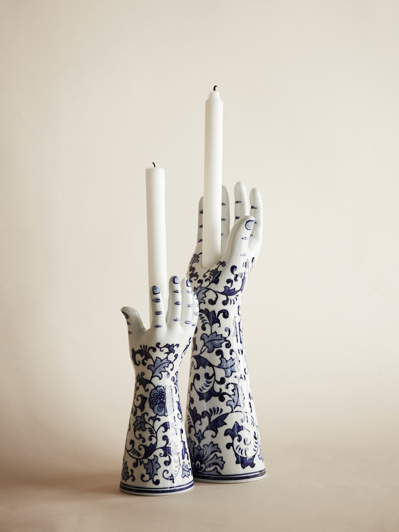 Delft Hands Candle Holder – Small
