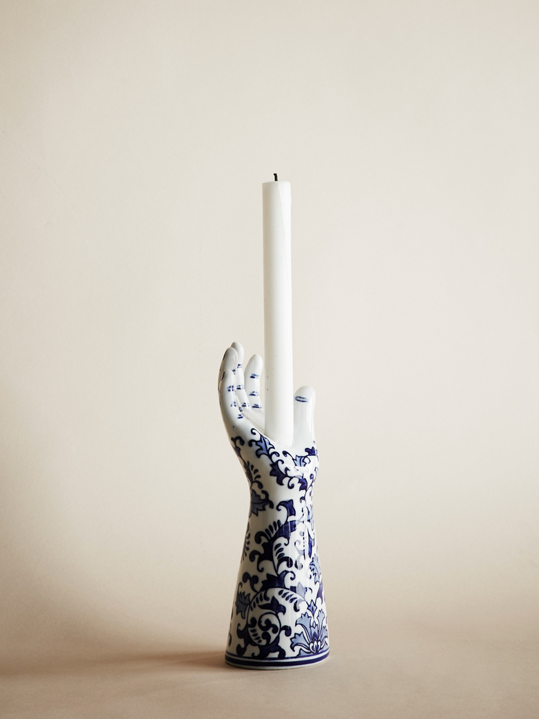 Delft Hands Candle Holder – Small