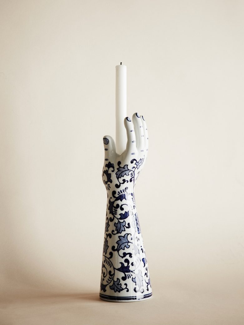 Delft Hands Candle Holder – Large