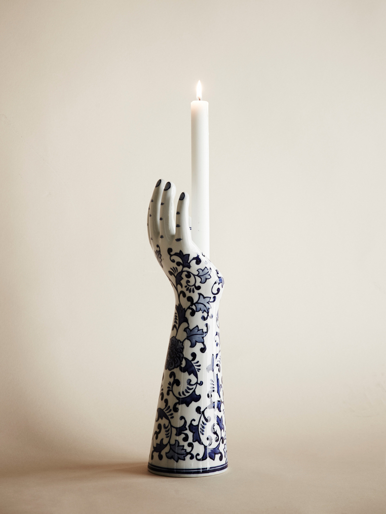 Delft Hands Candle Holder – Large