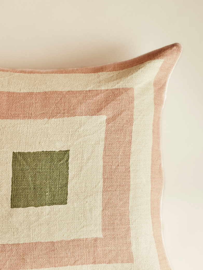 Shillong – Rose/Light Beige/Cactus Green – 50 x 50