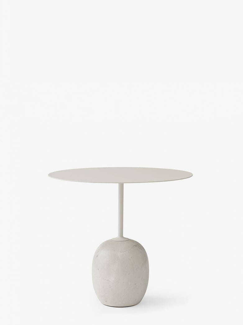 Lato Table LN9 – Ivory White & Crema Diva Marble