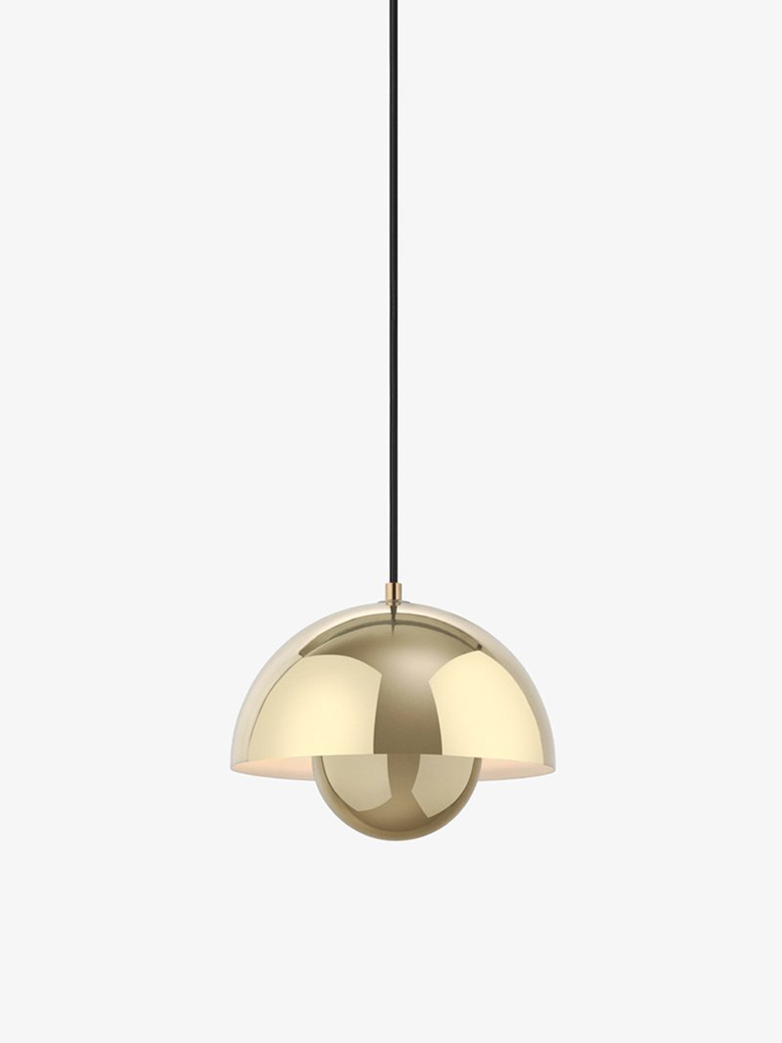 Flowerpot Pendant VP1 – Polished Brass