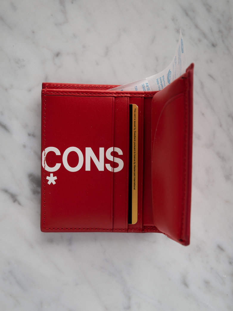 Huge Logo Card Wallet Red