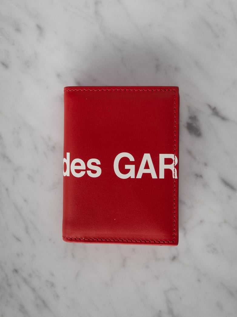 Huge Logo Card Wallet Red