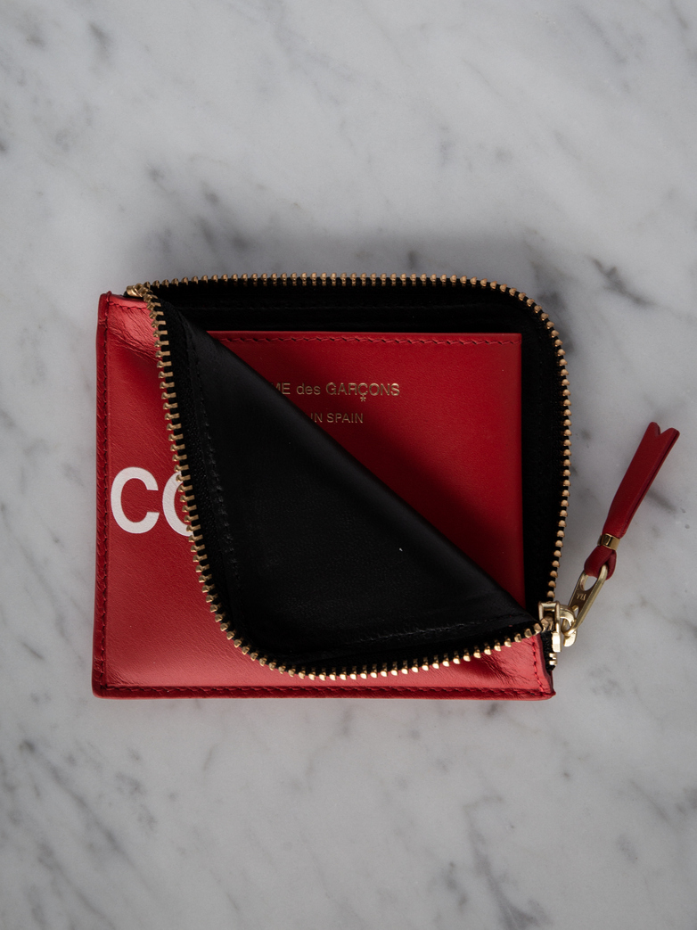 Huge Logo Zip Wallet Red